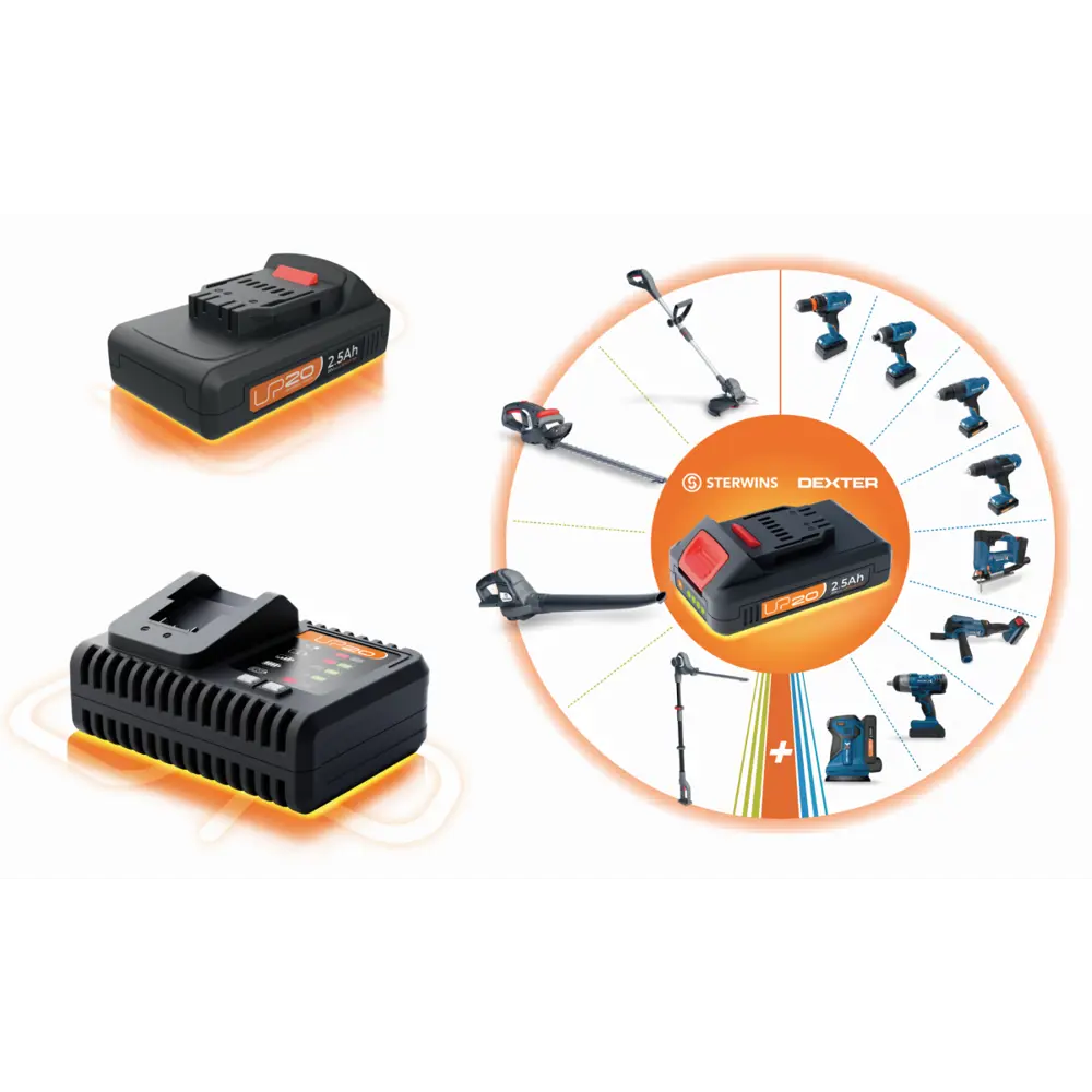 Аккумулятор Lexman, 2.5 Ач, 20 В с ЗУ STLM-2114219 - Вид №3