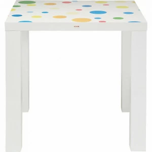 Приставной столик белый с рисунком 76 см "Круги" Pointe KARE POINTE 322876 Белый