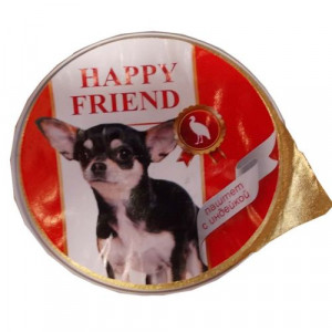 ПР0022164 Корм для собак Паштет с индейкой конс. 125г HAPPY FRIEND
