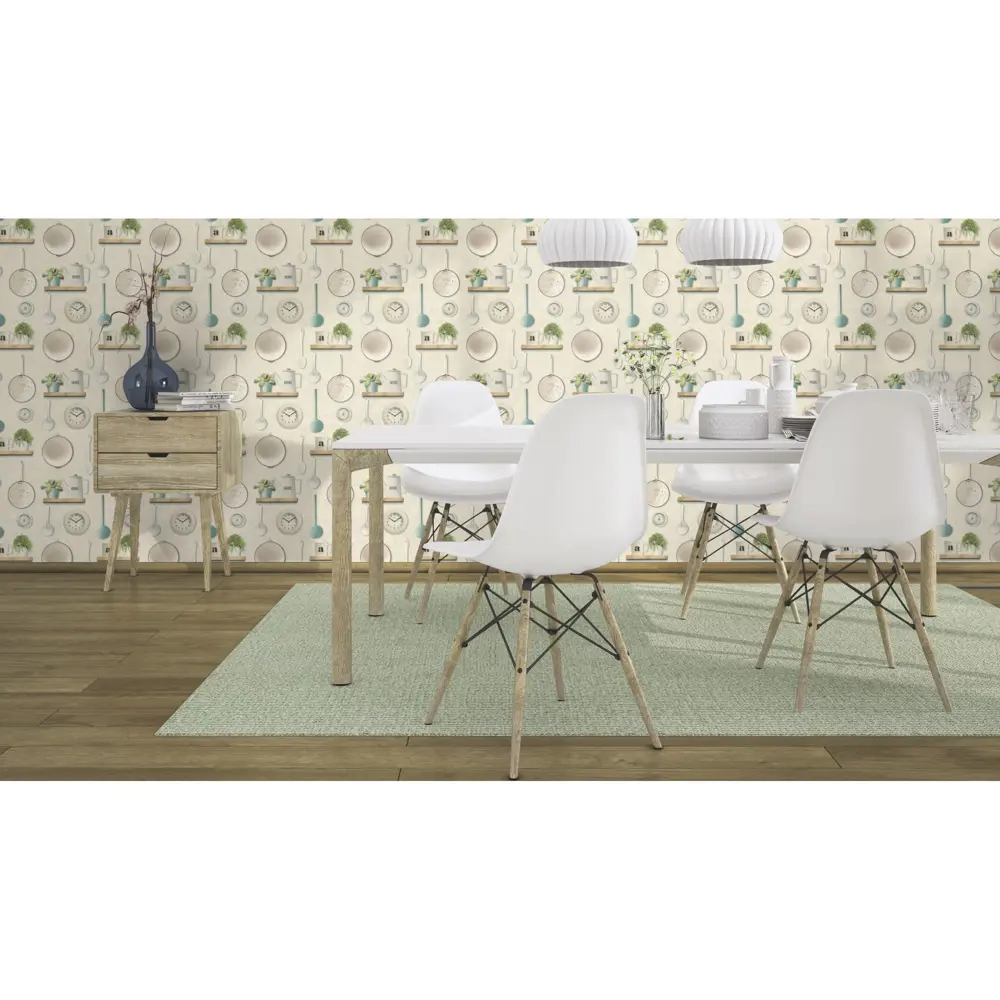 Обои виниловые для кухни 0.53х10 м цвет голубой Ra 307108 18643320 STLM-2185893 Rasch  - Вид №3