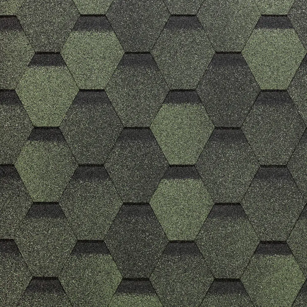 Гибкая черепица Docke Pie Евразия шестигранник зелёный 3 м² DÖCKE STLM-2045937