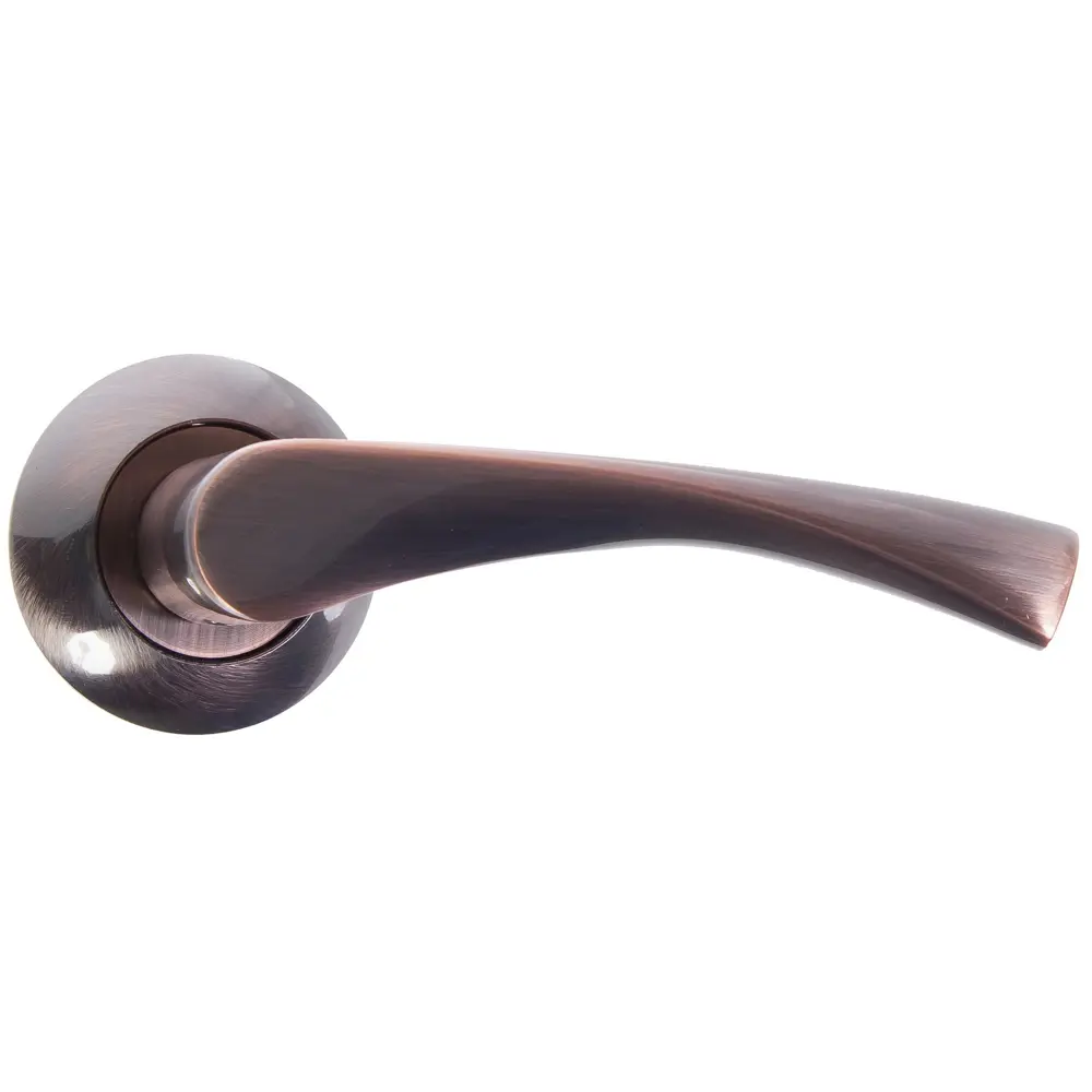 Ручки дверные на розетке EDS-01-10, цвет античная медь EDSON STLM-2143790 - Вид №1