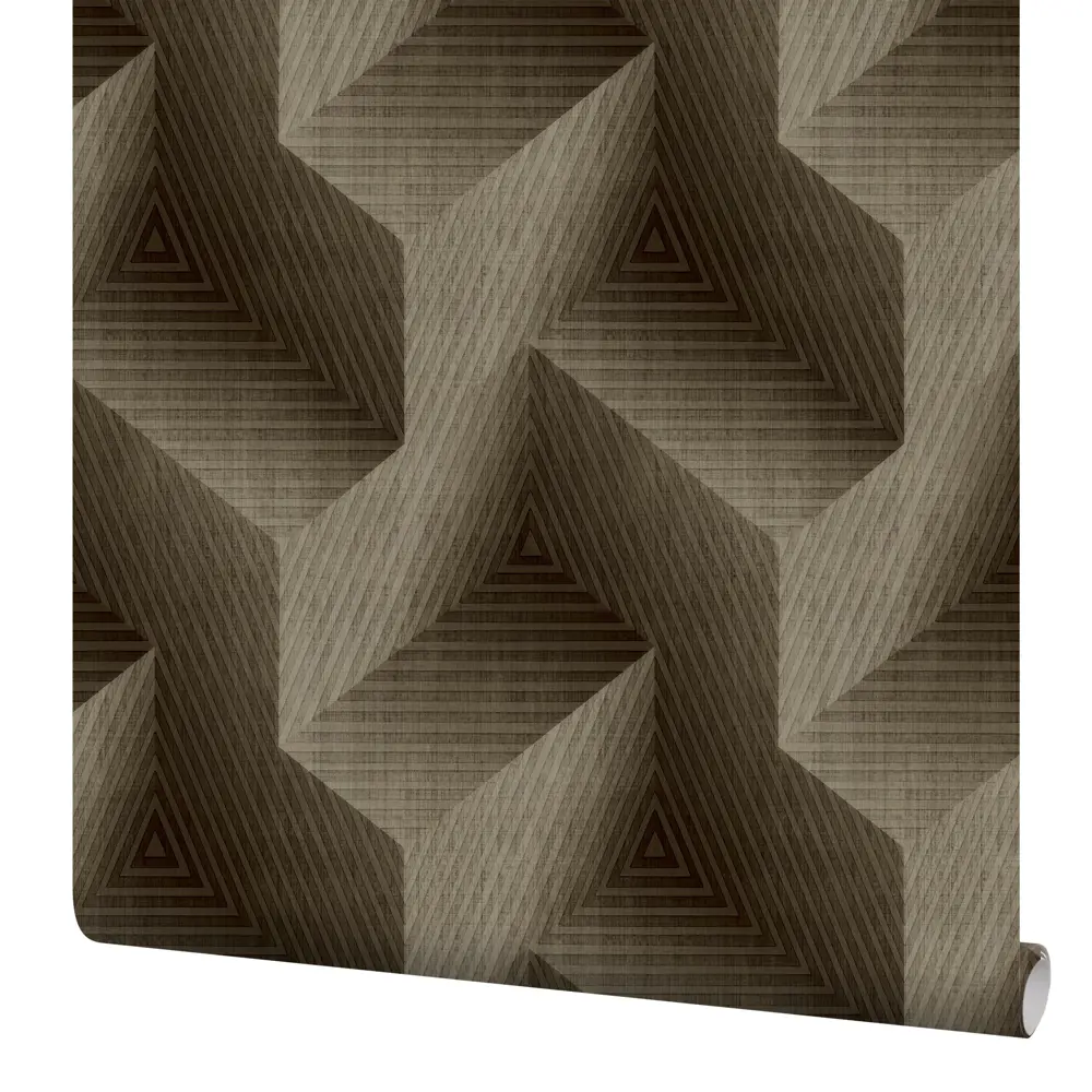 Erismann Rebus: флизелиновые обои мокко с геометрическим рельефом 89404408 STLM-1569593