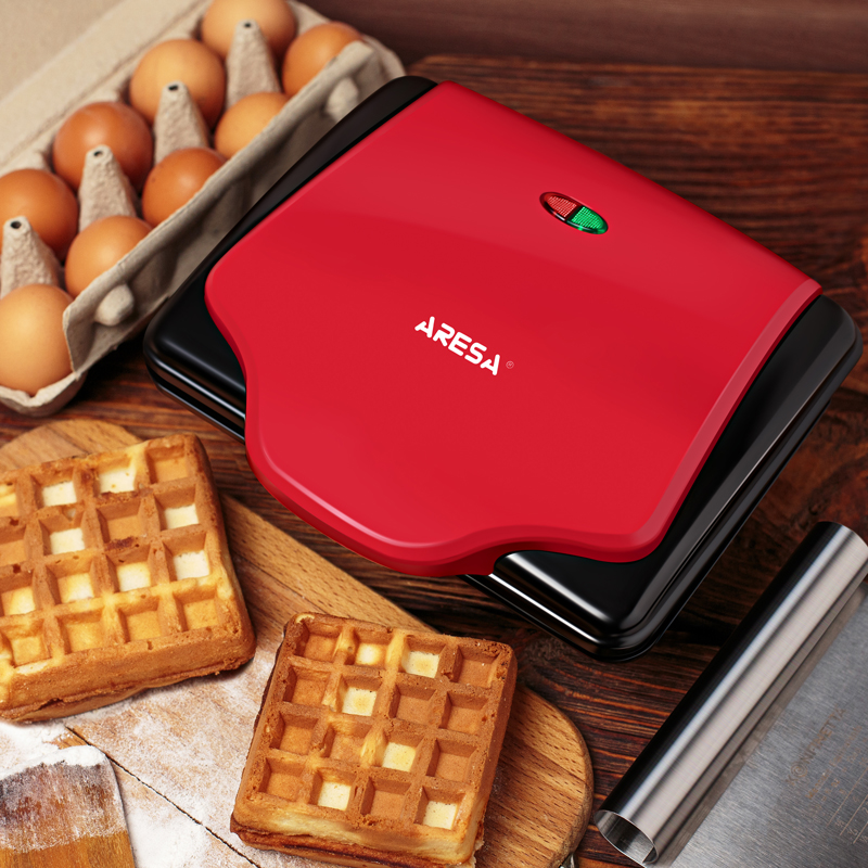1085235 Вафельница Aresa AR-2801 красный STDN-0094262 - Вид №7
