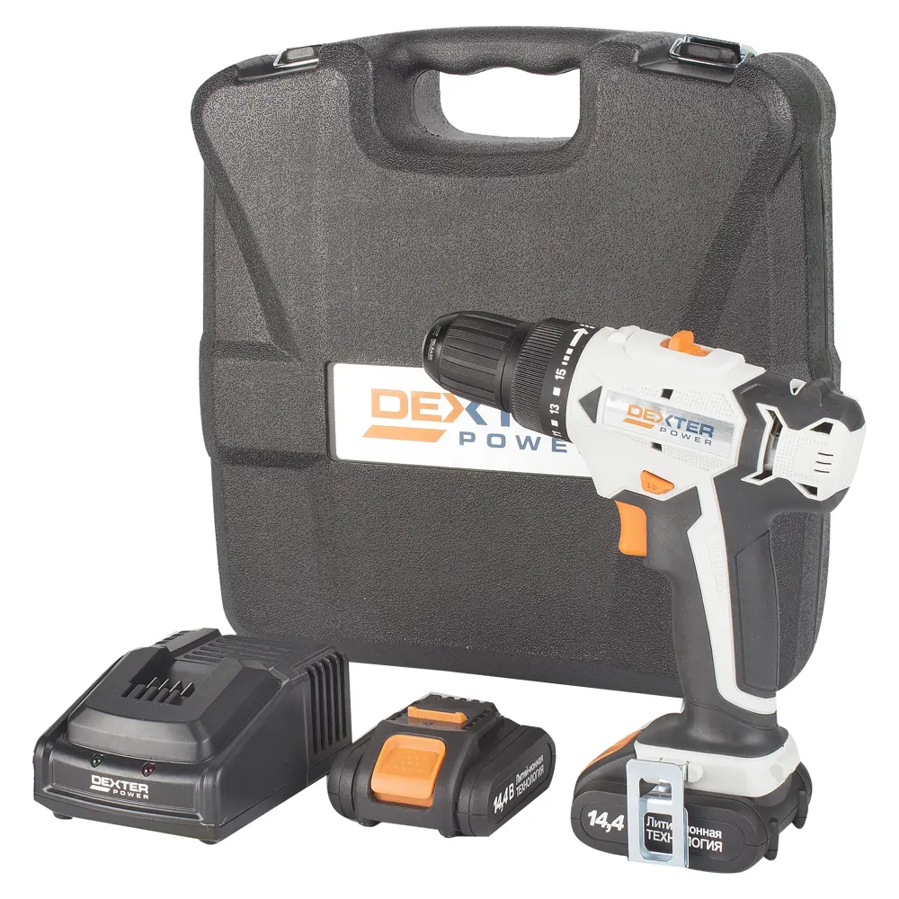 Шуруповерт Dexter, Li-ion 14,4 В, 1,5 Ач DEXTER POWER STLM-2173051 - Вид №3