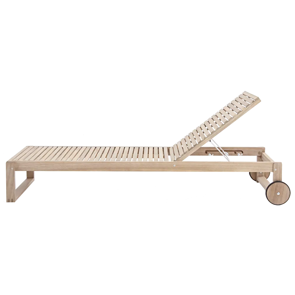 Шезлонг складной Naterial Solaris 196.5x71 см акация светло-коричневый STLM-2148285 - Вид №4