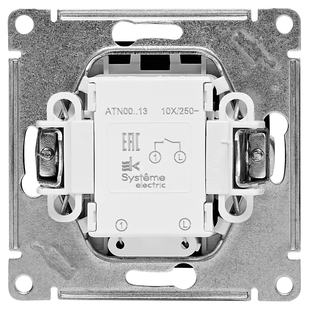 Выключатель встраиваемый Systeme Electric AtlasDesign 1 клавиша с подсветкой цвет базальт STLM-2044852 - Вид №2