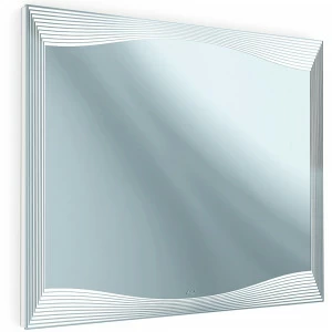 Зеркало в ванную с подсветкой белое с декором 70х80 см Monaco ALAVANN MONACO 303952 Белый