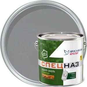 Грунт-эмаль по ржавчине 3 в 1 Ярославские краски Спецназ цвет серый 3 л