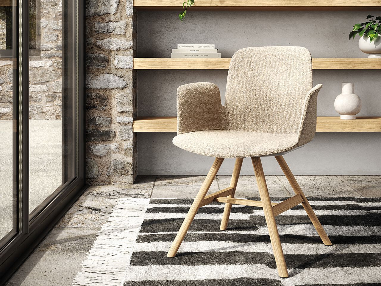 Тканевый стул FREZZA цветок лотоса Upholstered ARCH-00095105 - Вид №1