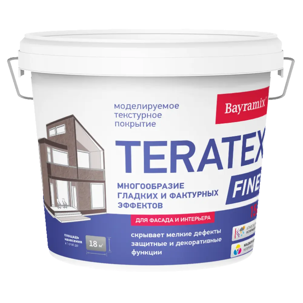 89343319 Штукатурка декоративная моделируемая Bayramix Terratex Fine 15 кг STLM-0857664