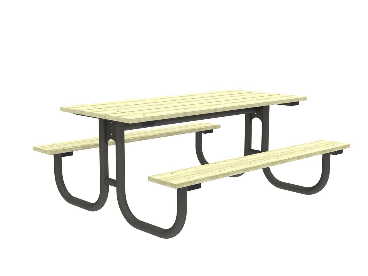 Прямоугольный стол для пикника WPC со встроенными скамейками Lazzari FAMILY ARCH-00037918 - Вид №3