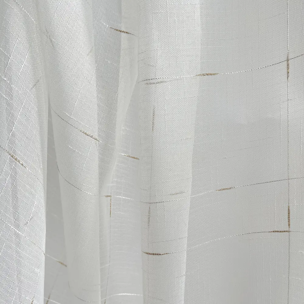 Santreyd Тюль лен с утяжелителем - классическая клетка для гостиной 83262481 STLM-0040017 - Вид №2