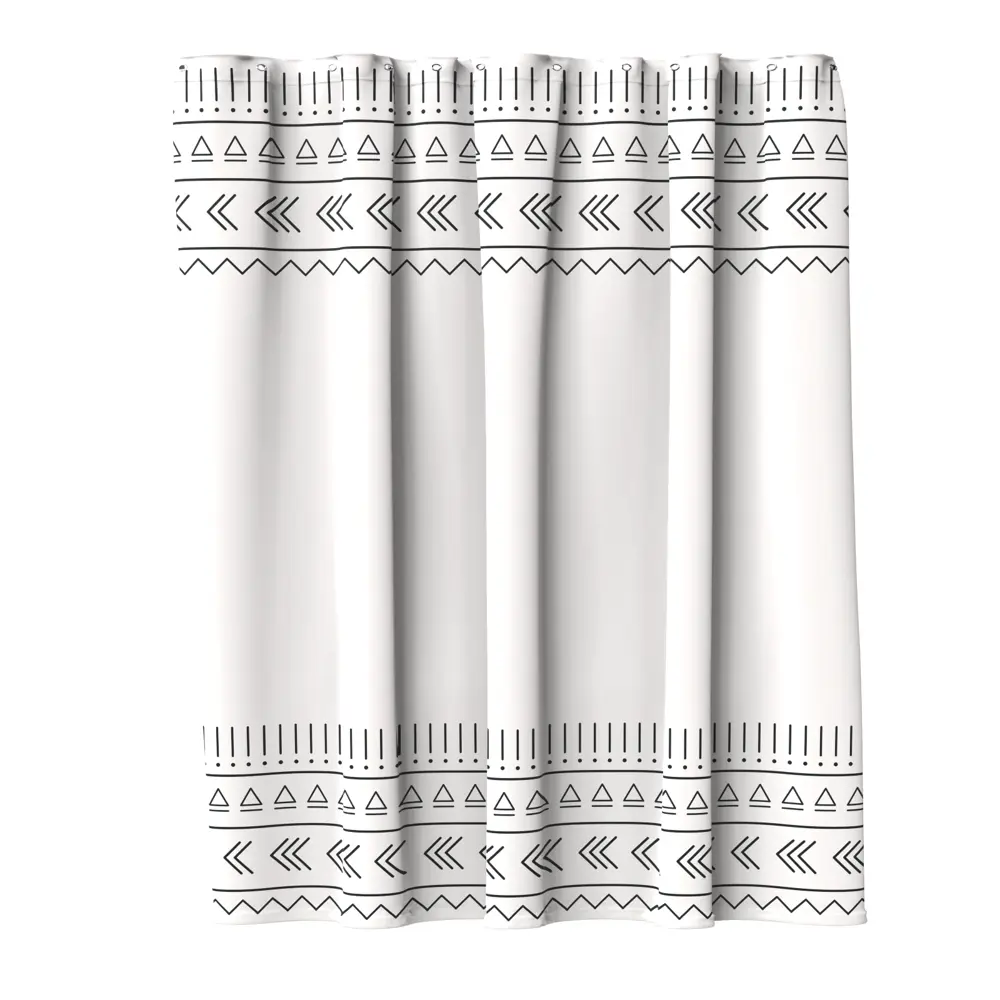 Lemer Snow - Элегантная штора для ванной 180×200 см в черно-белой гамме 86881070 STLM-0072295