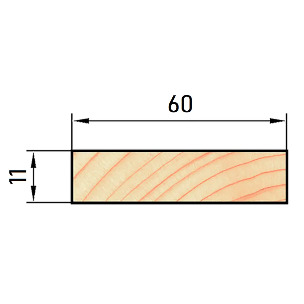 АРЕЛАН Брусок декоративный из сращенной сосны 11х60х1000 мм 84460748 STLM-0050278 - Вид №13