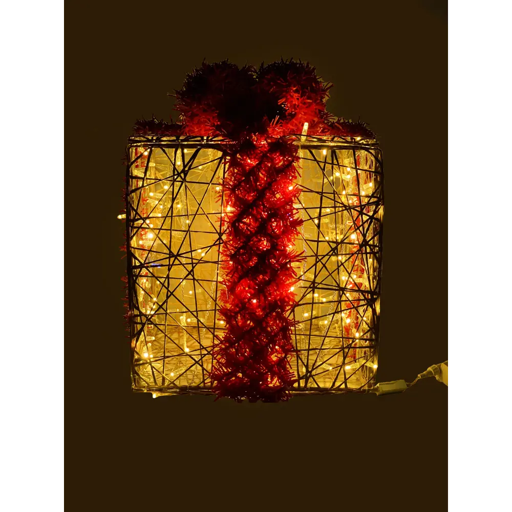 Электрическая светящиеся фигура Подарок 200 LED 80x80x80 см теплый белый свет 86164007 STLM-2129871 AJURIO  - Вид №9
