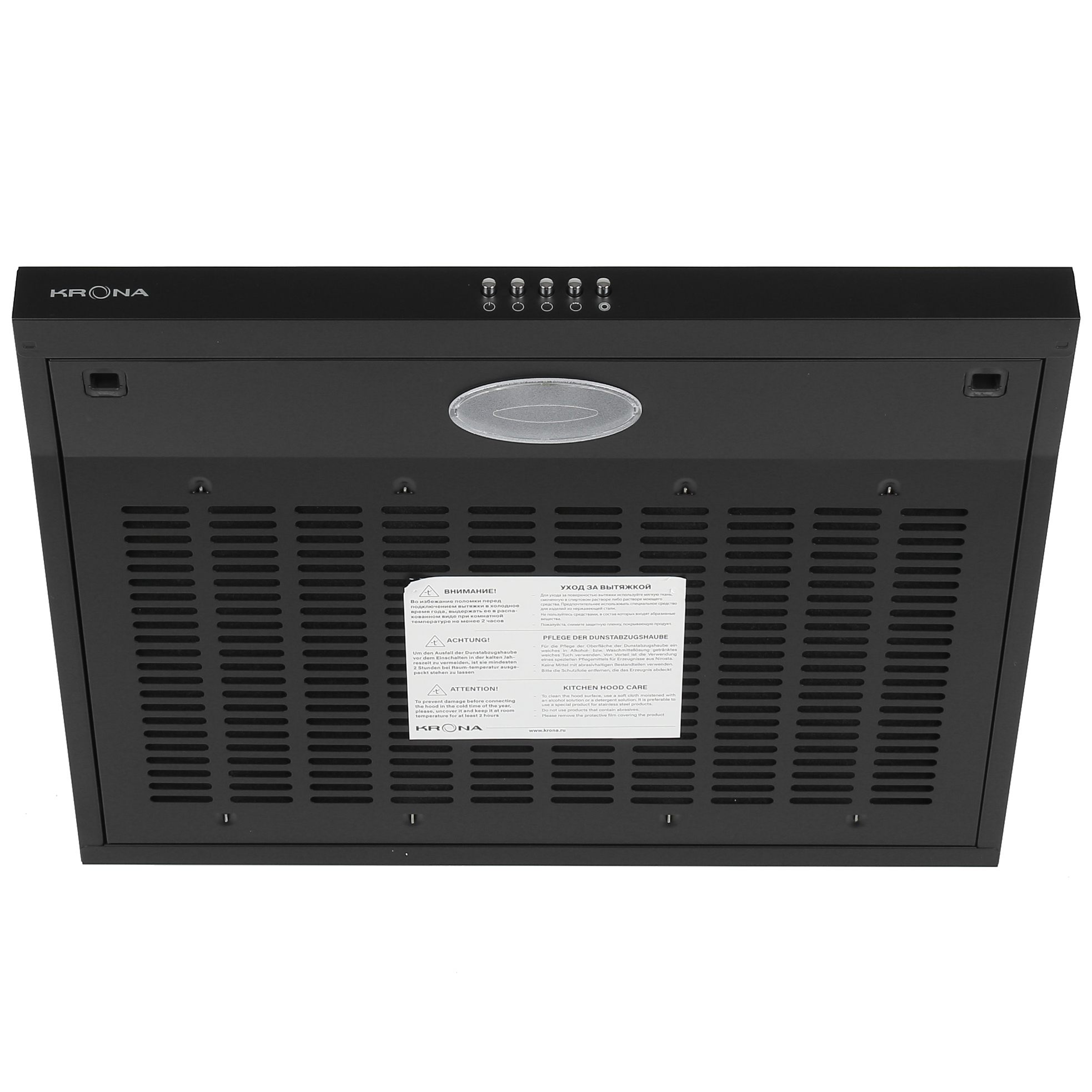 8191690 Вытяжка подвесная KRONA ERMINA 600 black PB черный STDN-0056267 - Вид №1