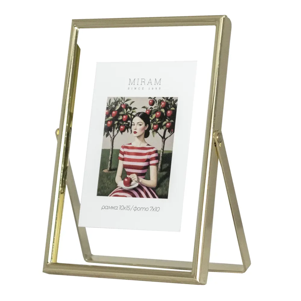 Рамка без паспарту Мирам 10x15 см цвет золотой STLM-2141054