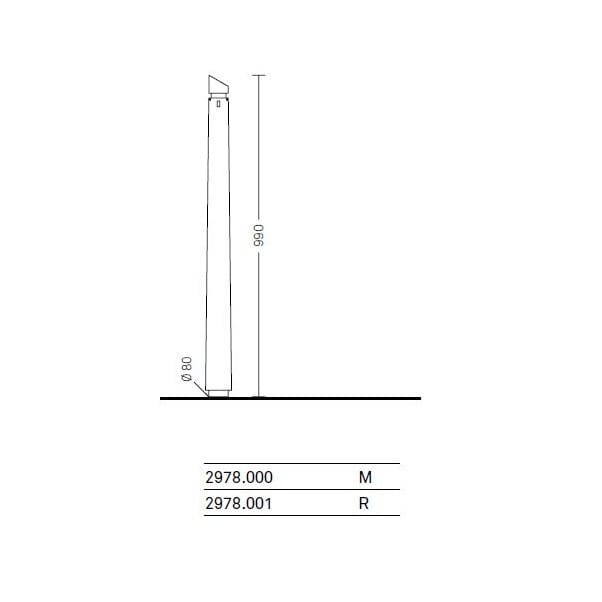 Стальной столб боллард для цепей Neri Carya ARCH-00061073 - Вид №5