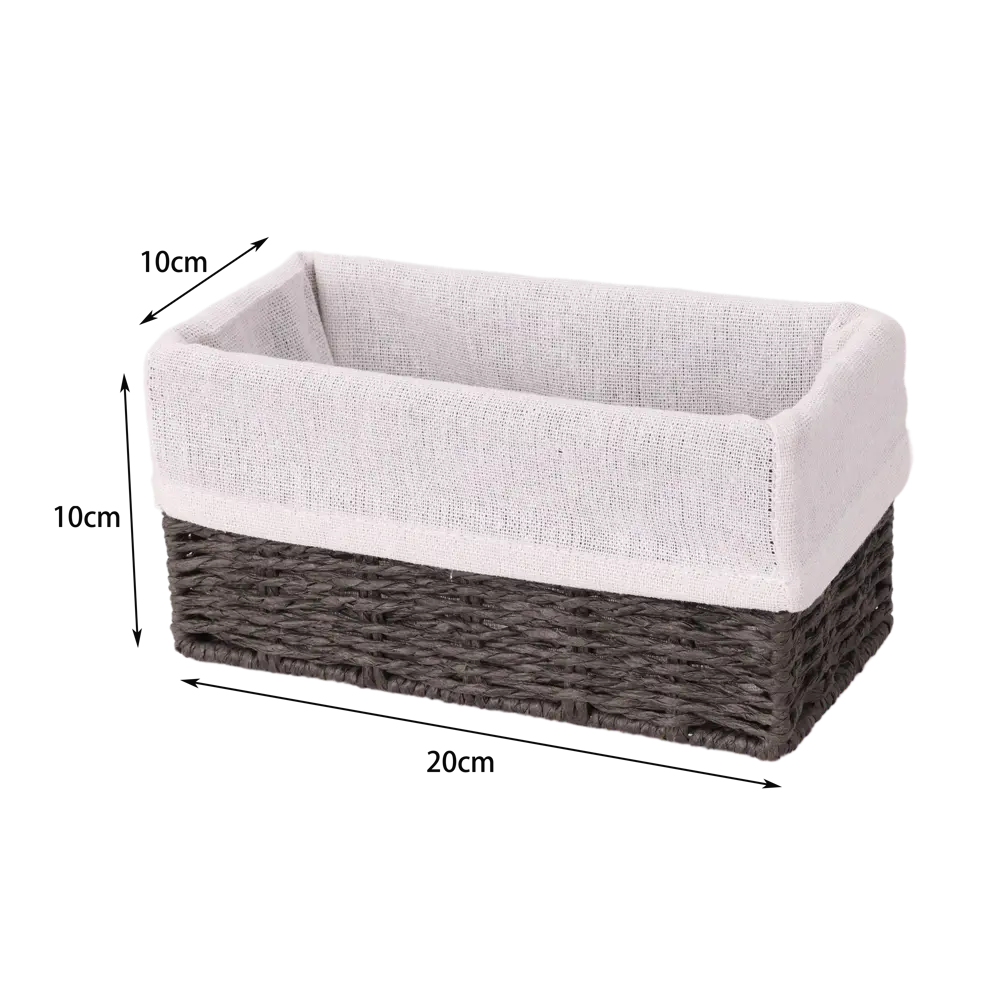 Корзина Konsensa 10x10x20 см бумага цвет графит 89439467 STLM-2068614 