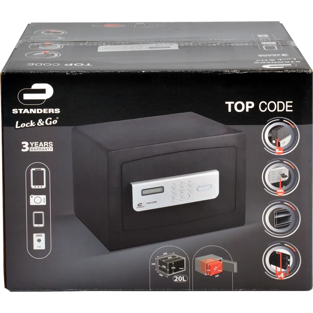 Сейф мебельный Standers N3, электронный замок, 20 л STLM-2068888 - Вид №9