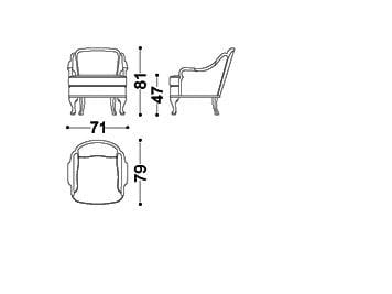 Тканевое кресло с подлокотниками OPERA CONTEMPORARY SHELLEY ARCH-00033070 - Вид №2