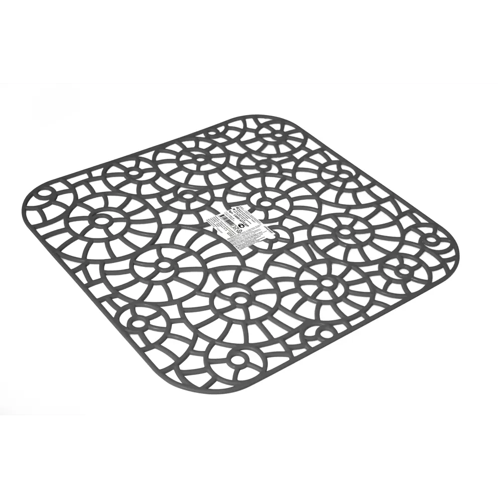 Коврик для мойки Мартика Грата 28x28 см полипропилен цвет серый STLM-2211423 - Вид №1