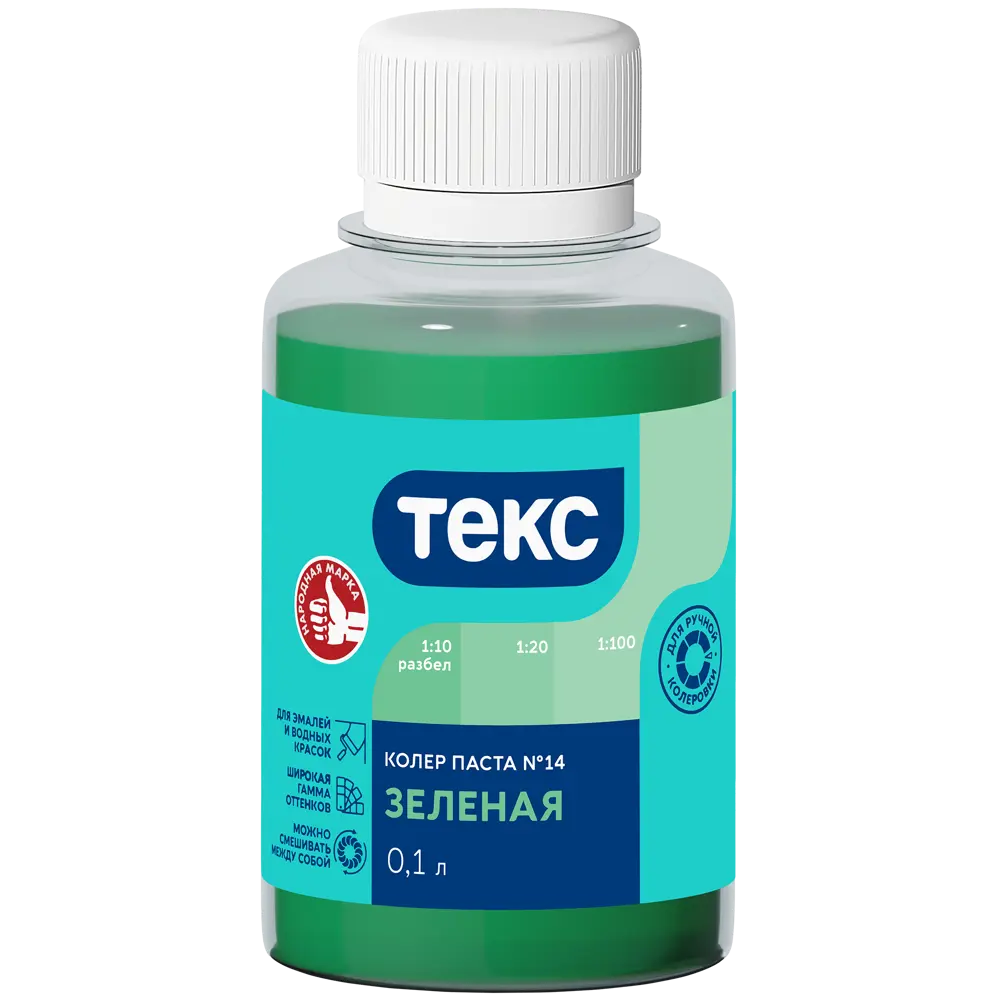 Колер паста Текс Универсал 0.1 л цвет зеленый STLM-2018619