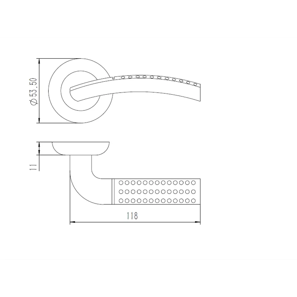 Дверная ручка EDSON EDS-10-Z01 с автоматическим возвратом в матовом хроме 82677951 STLM-0033860 - Вид №4