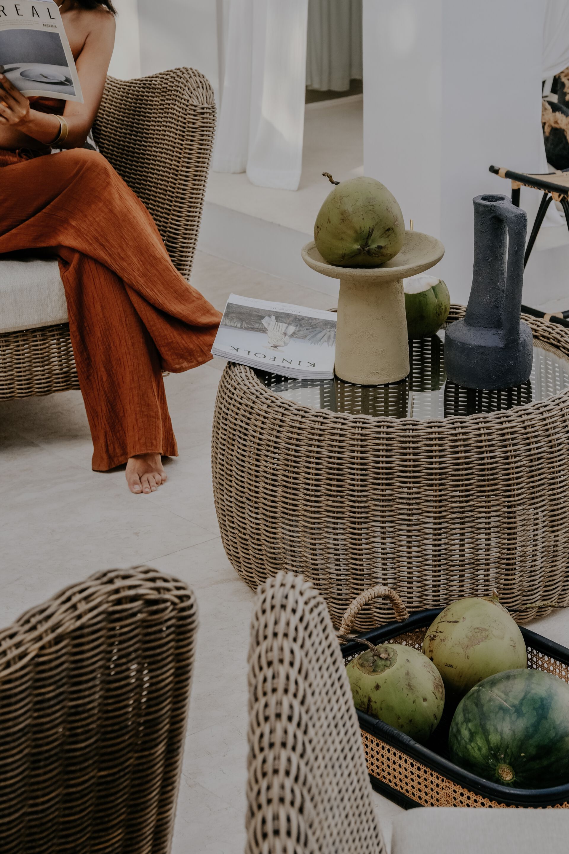 Круглый веревочный садовый столик cbdesign Zoya ARCH-00108245 - Вид №7