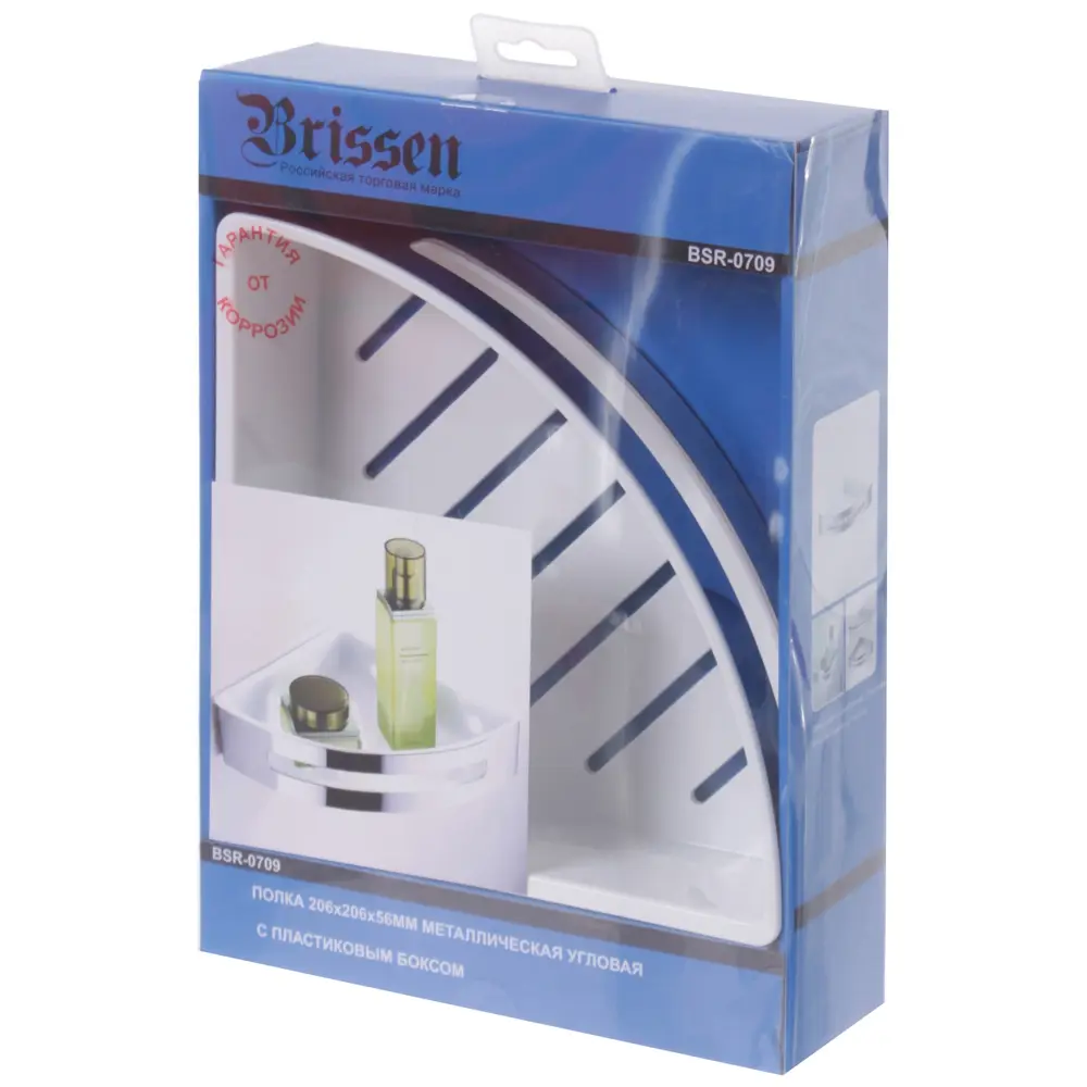 Полка для ванной комнаты угловая 20.6х20.6х6 см BRISSEN Без серии STLM-2144649 - Вид №2
