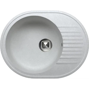 93855680 Врезная мойка Tolero R-122 №001 57.50x57.50x20 см искусственный камень цвет серый STLM-1326991