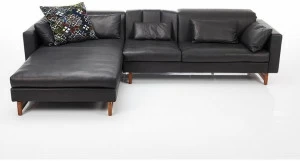brühl 3-х местный кожаный диван с шезлонгом Embrace
