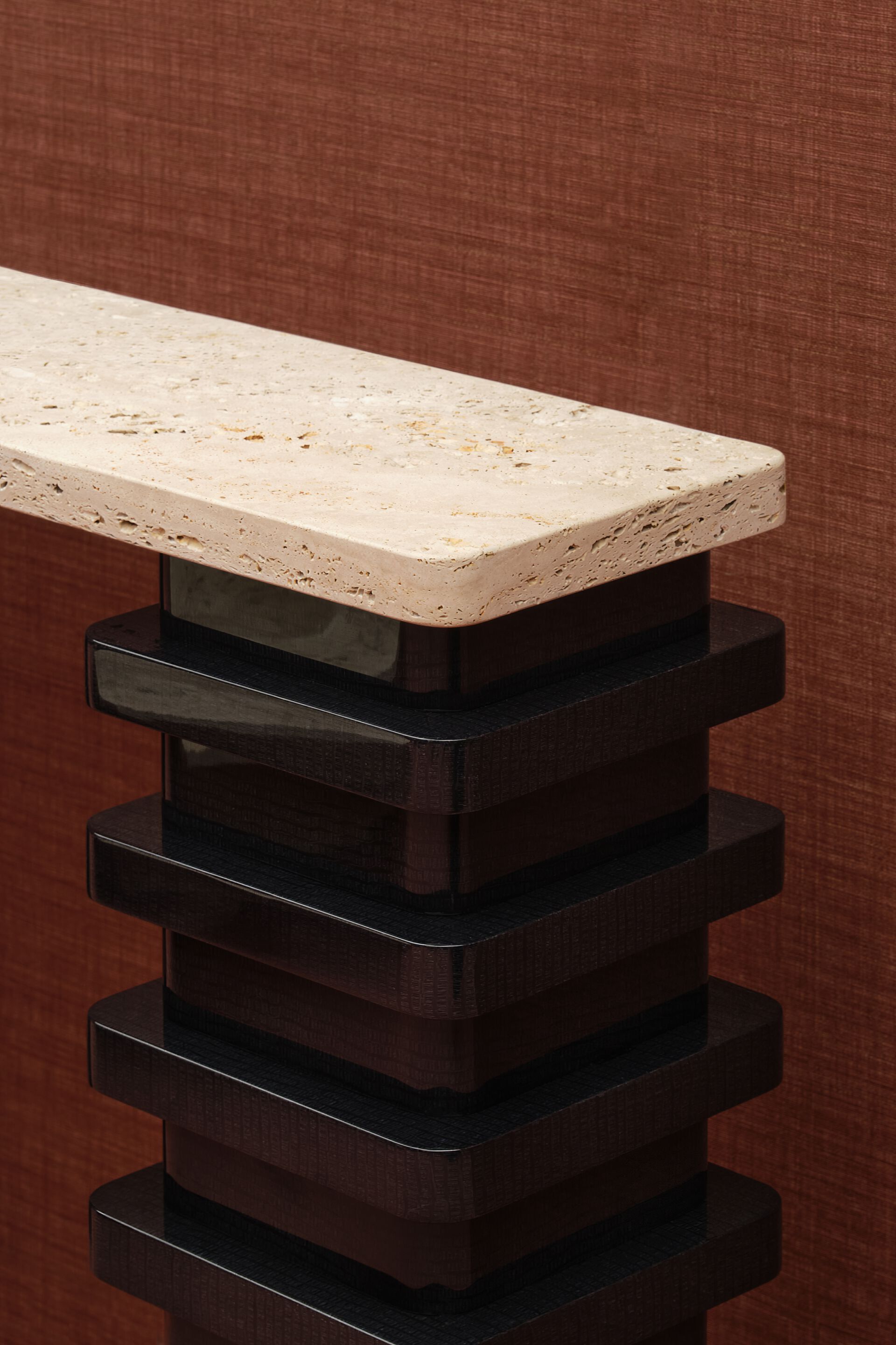 Травертин и деревянная консоль Movimento Gallery Пьетро Франческини ARCH-00062583 - Вид №4