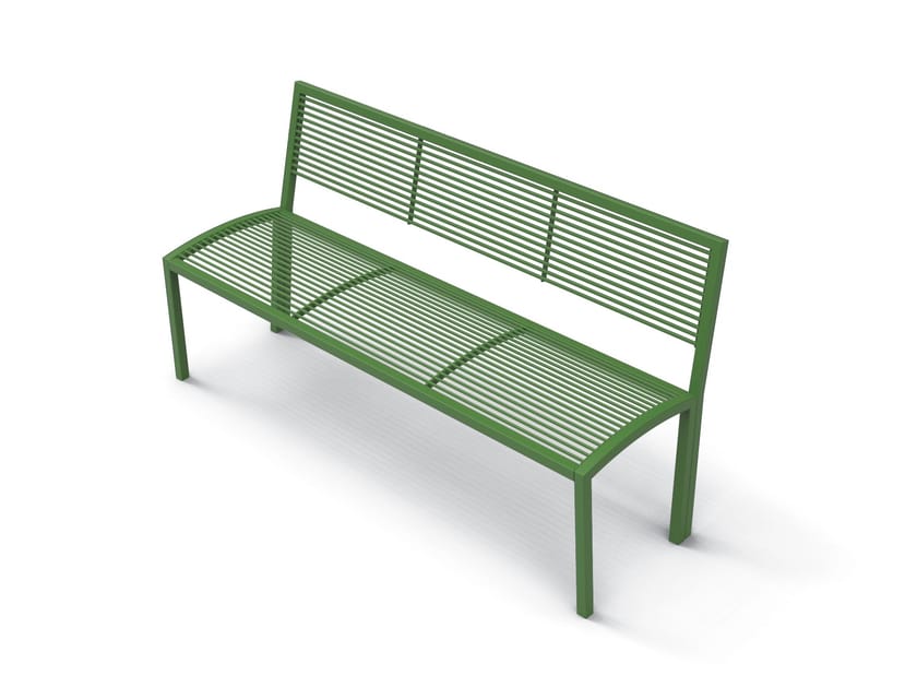 Оцинкованная стальная скамья со спинкой City Design ARCH-00005117