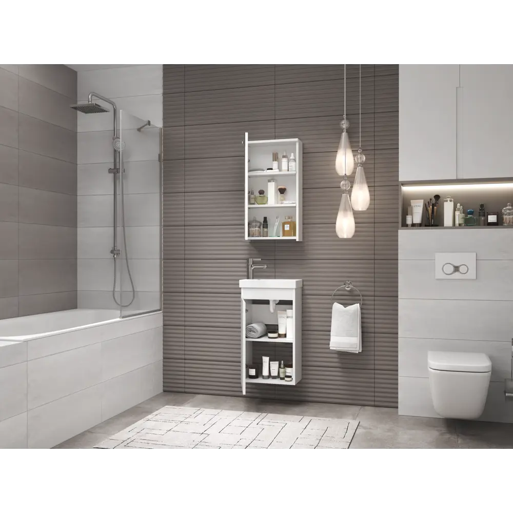 Зеркальный шкаф Vigo Matteo 15.6x40x70 см цвет белый STLM-2082554 - Вид №6