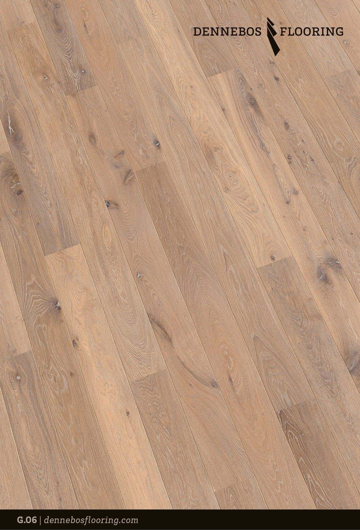 Дубовый паркет Dennebos Flooring серый ARCH-00108658 - Вид №1