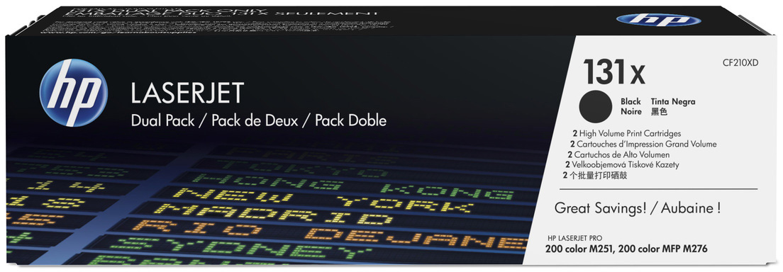 CF210XD 131x black dual pk lj toner cartridge HP Santreyd 