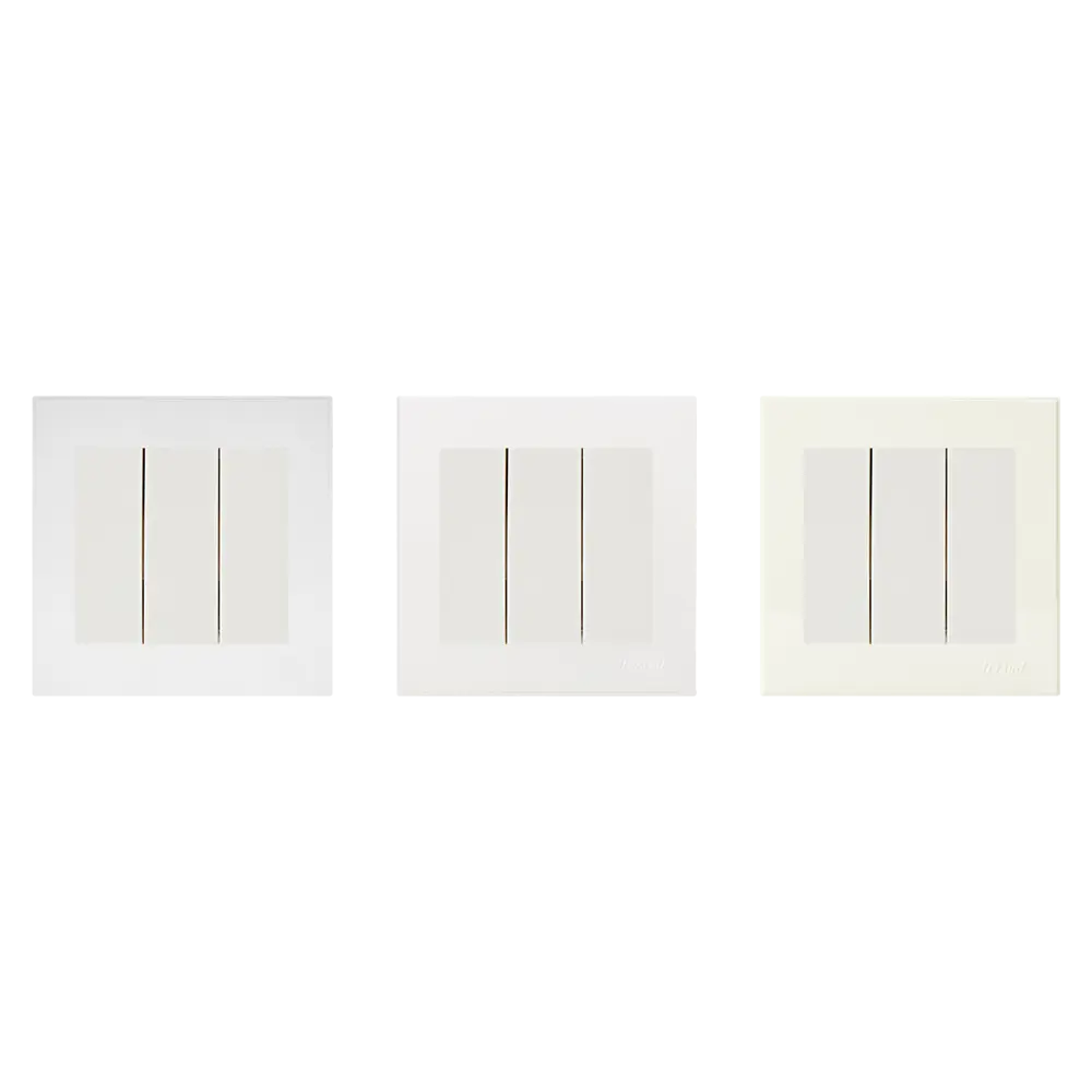 Выключатель встраиваемый Lezard Rain 3 клавиши, цвет бежевый STLM-2092230 - Вид №1