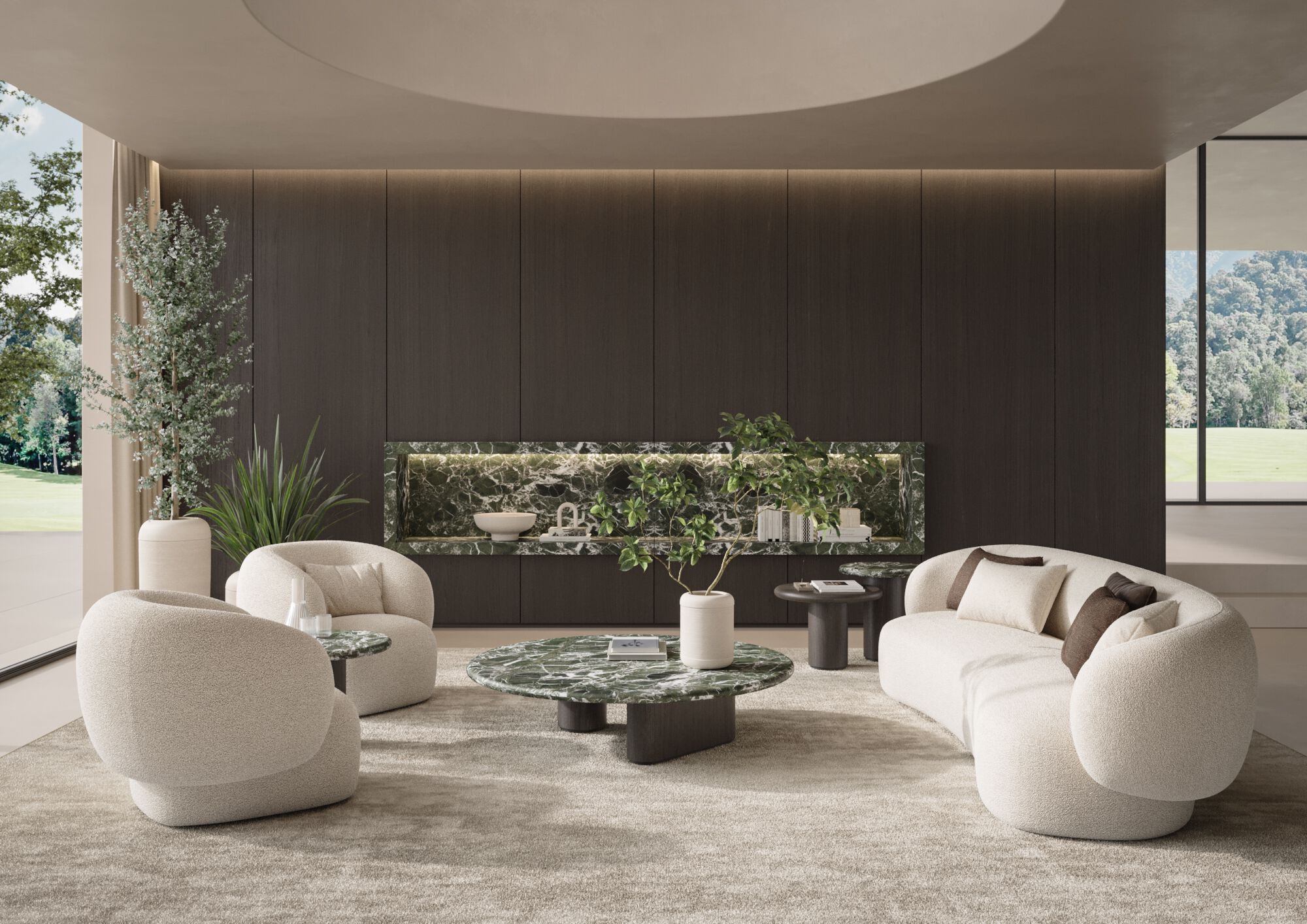 Круглый журнальный столик с мраморной столешницей PROF богиня ARCH-00064021 - Вид №1