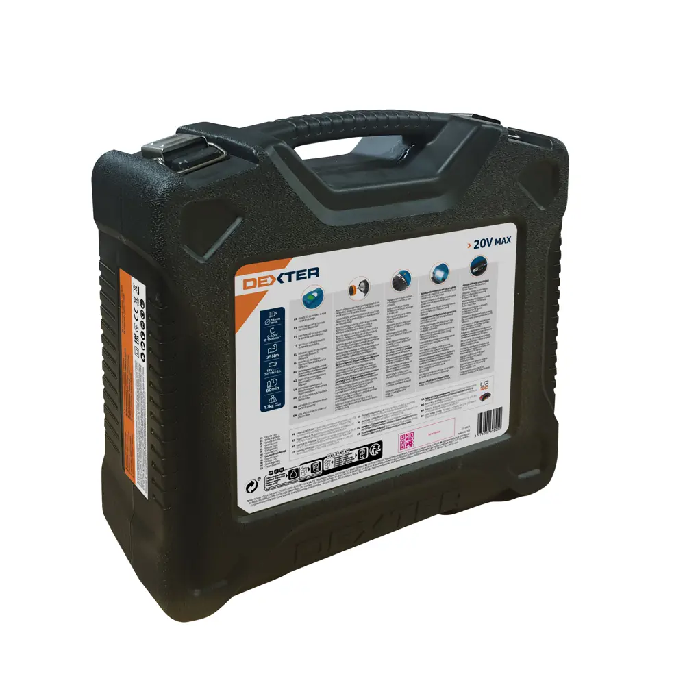 Дрель аккумуляторная Dexter 20VSD2-35RCA.1A, 20 В Li-ion 2.5 Ач STLM-2114127 - Вид №8