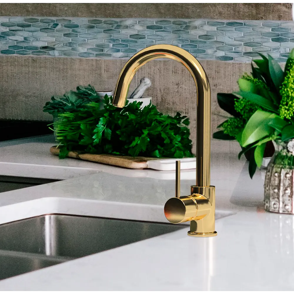 Смеситель для кухни Paini Cox 32.7 см цвет золотой STLM-2008292