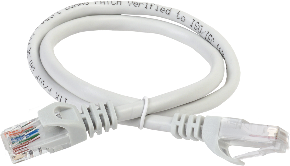PC01-C5EU-05M Коммутационный шнур (патч-корд), кат.5е utp, 0,5м, серый ITK Santreyd 