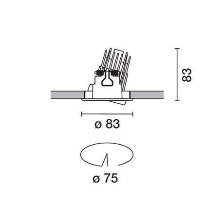 Круглый поворотный прожектор для подвесных потолков iGuzzini лазер ARCH-00139510 - Вид №3