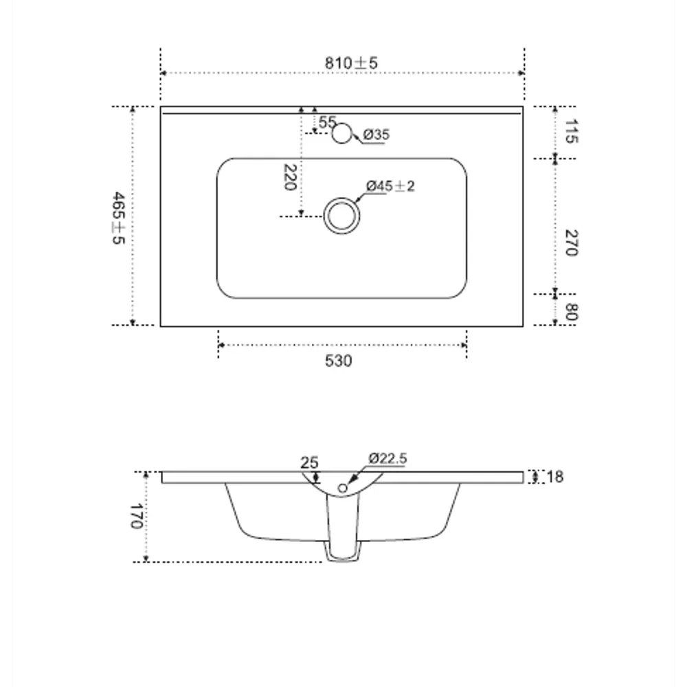 Раковина мебельная AM.PM Flash M9HWCC0801WG 81 см STLM-2132477 - Вид №2