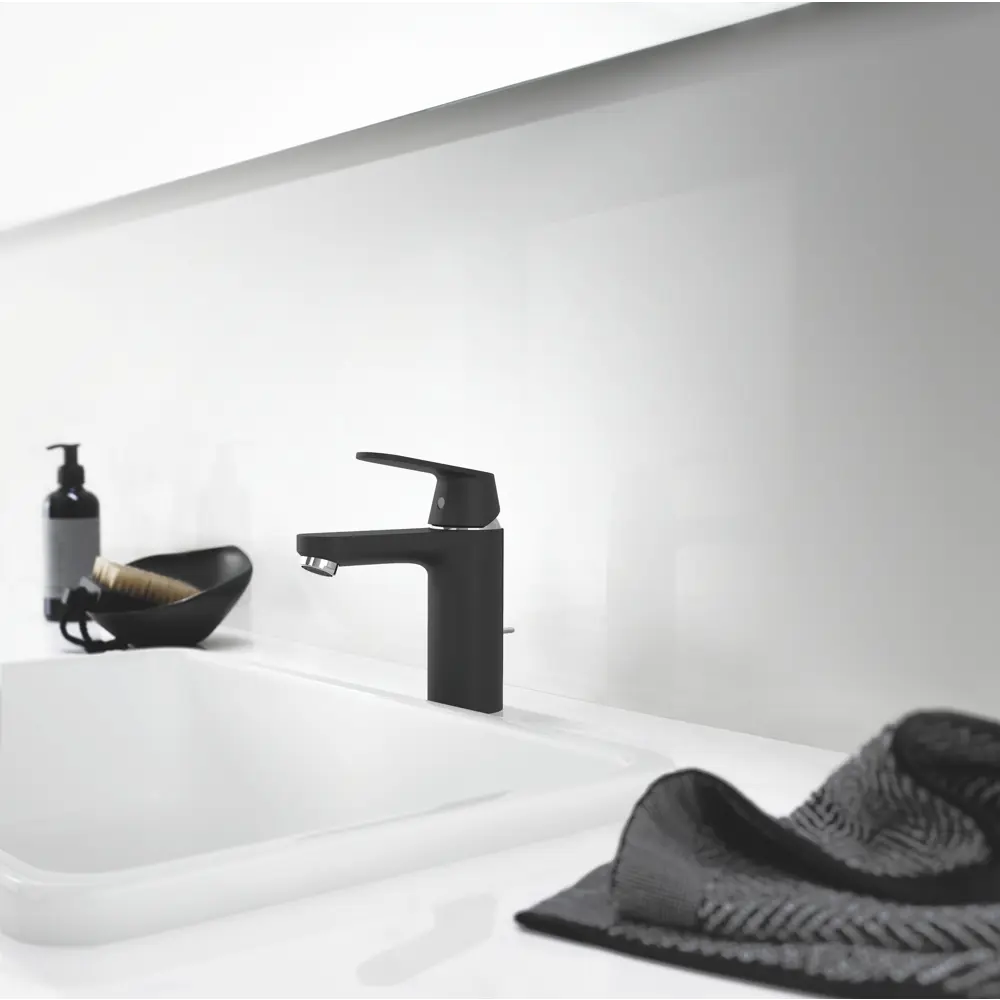 Смеситель для раковины Grohe Eurosmart Cosmo M однорычажный цвет чёрный Eurosmart Cosmopolitan STLM-2000585 - Вид №7