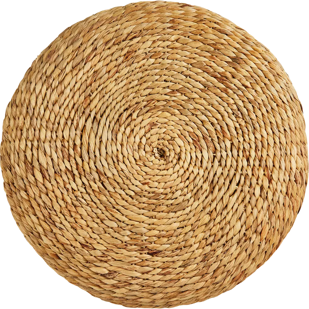 Пуф плетеный лен Atmosphera бежевый d55xh15 см STLM-2017892 - Вид №1