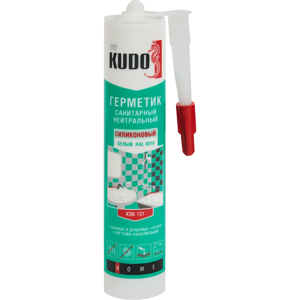 Герметик силиконовый Kudo нейтральный цвет белый 0.28 л STLM-2011009 - Вид №1