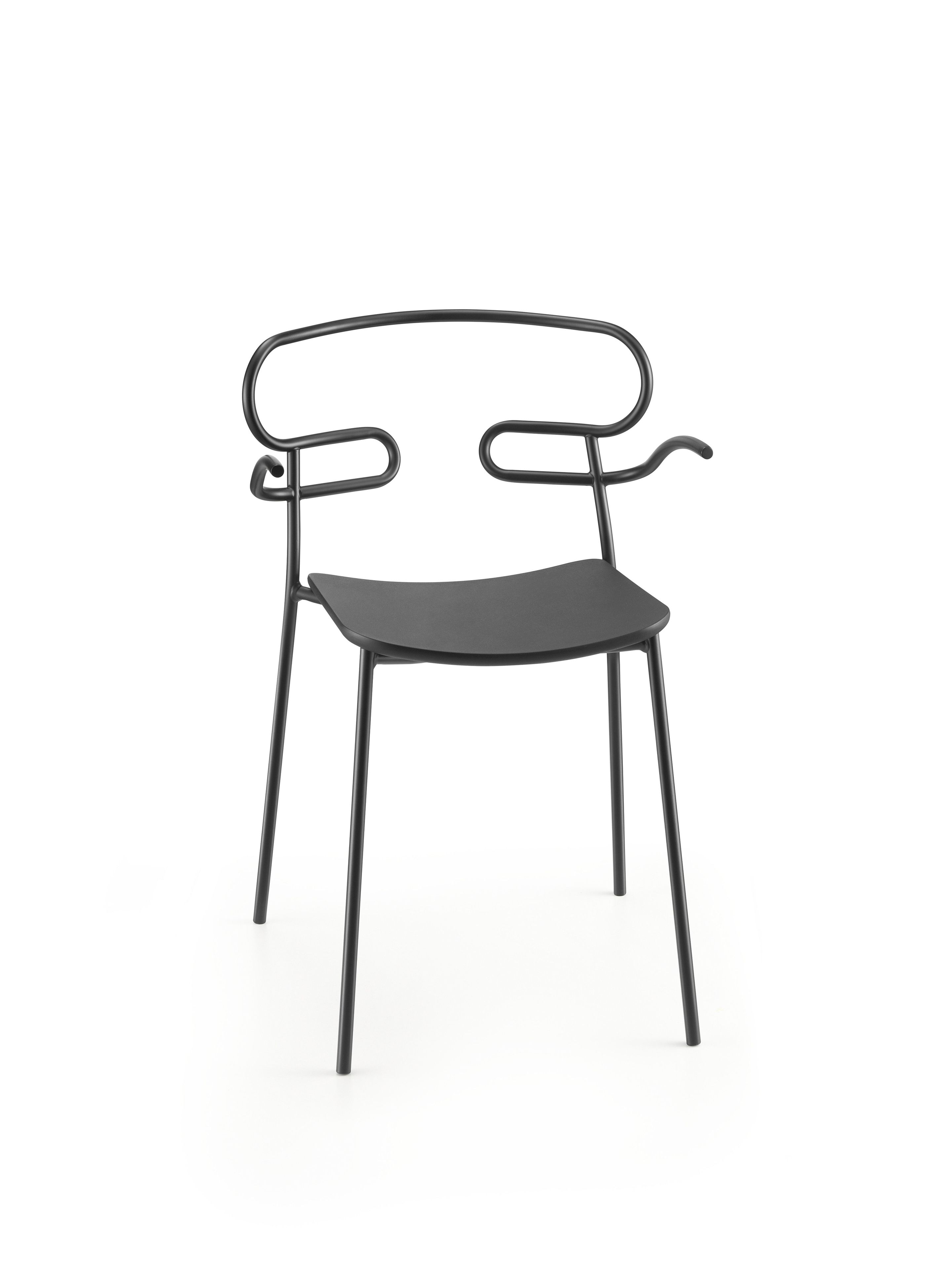 Металлический и полиуретановый стул с подлокотниками TrabA' Генуя ARCH-00122087 - Вид №1