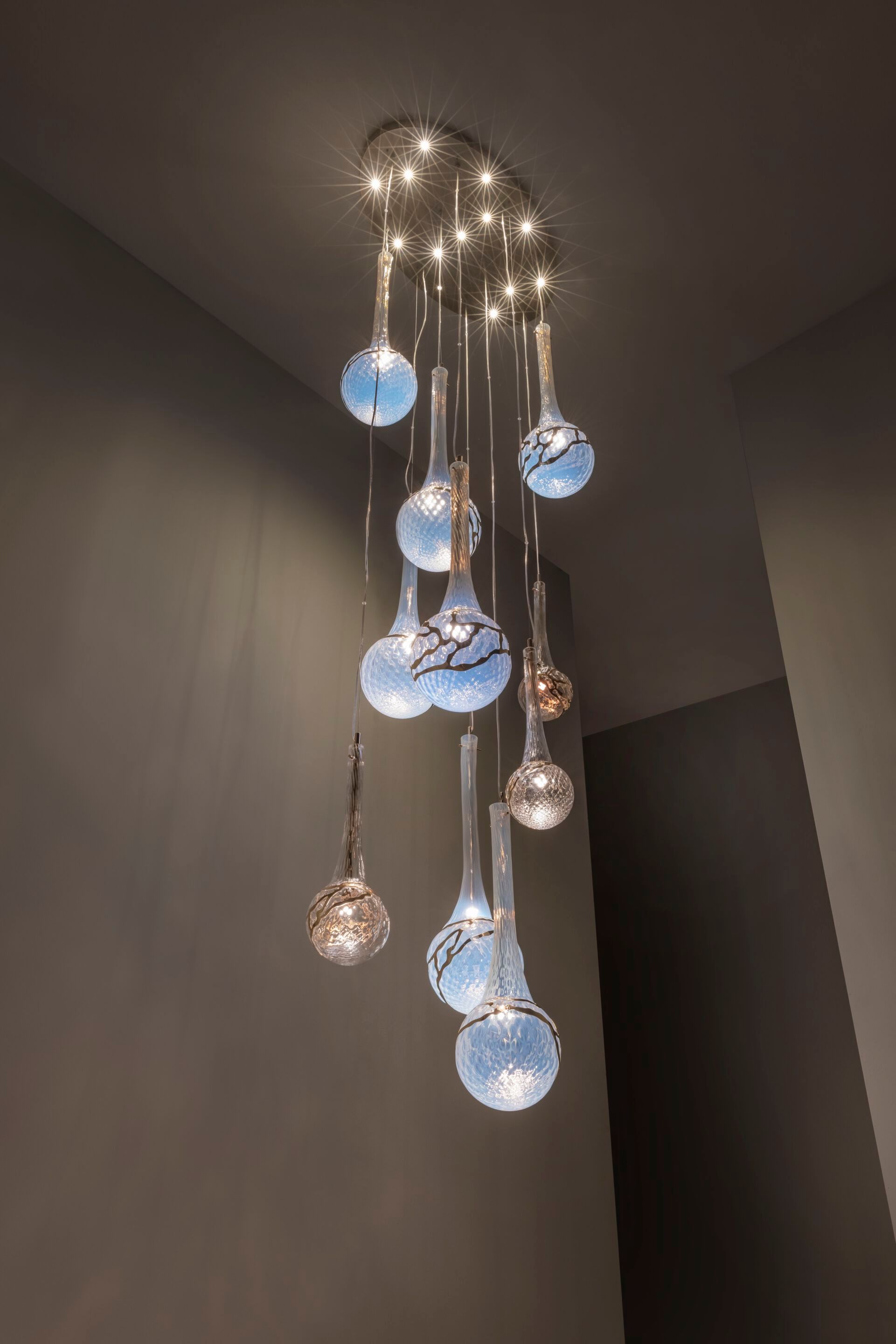 Люстра из дутого стекла Patrizia Volpato лунные капли ARCH-00039469 - Вид №5